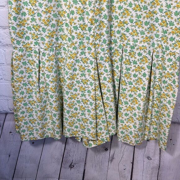 Vintage Hippie Floral Flower Power Boho Pleated Dress Sleeveless Skorts - Picture 3 of 7